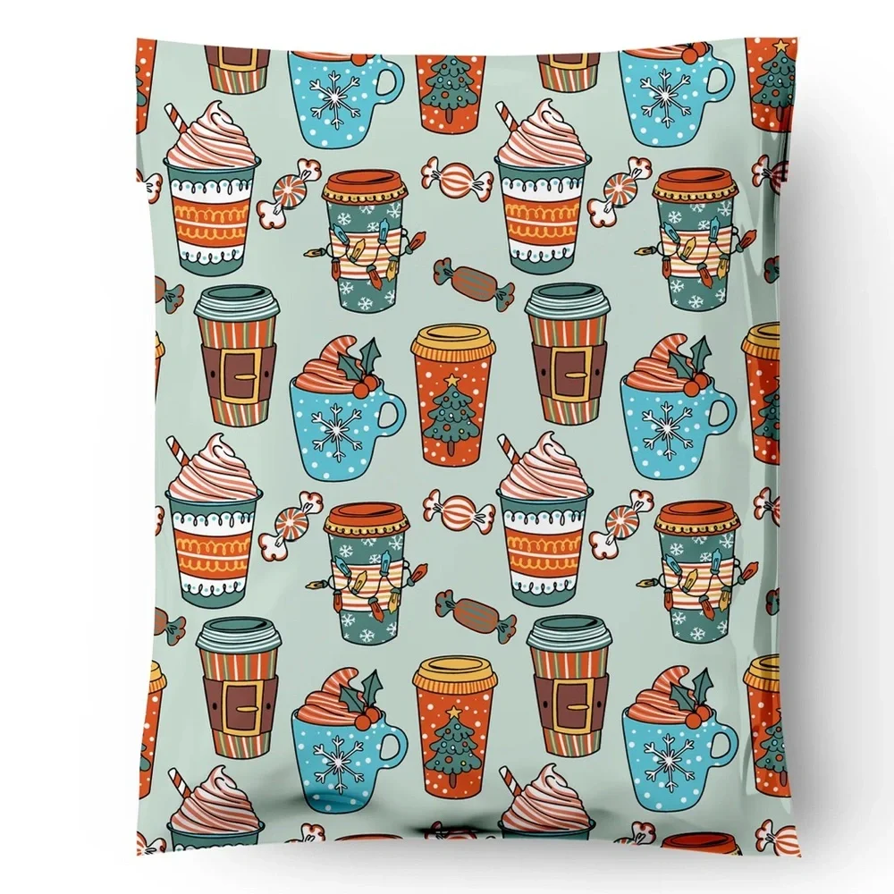 Christmas Coffees Poly Mailers 10x13 Pack of 25